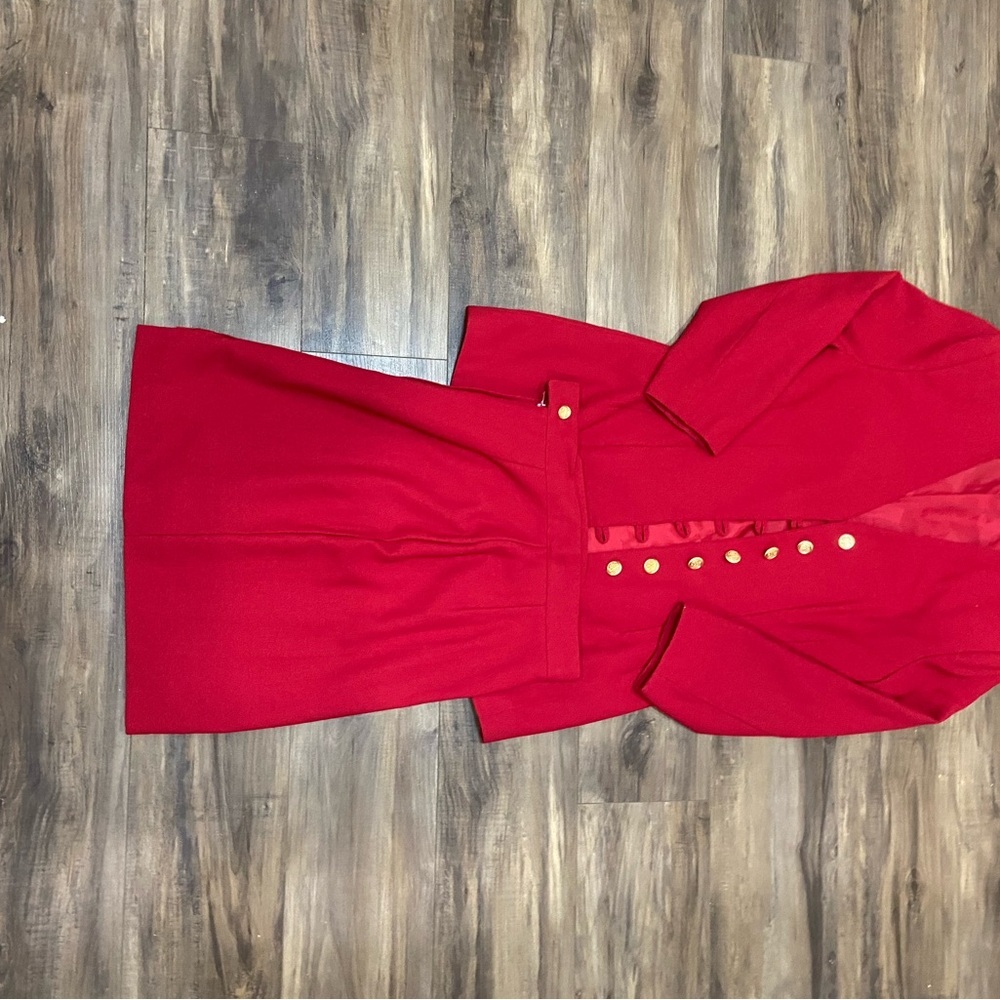 Vintage Beechers Brook Red Blazer and Skirt Set - Picture 3 of 6
